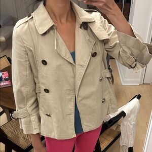 Vintage BCBGeneration Cropped Flare Trench Jacket